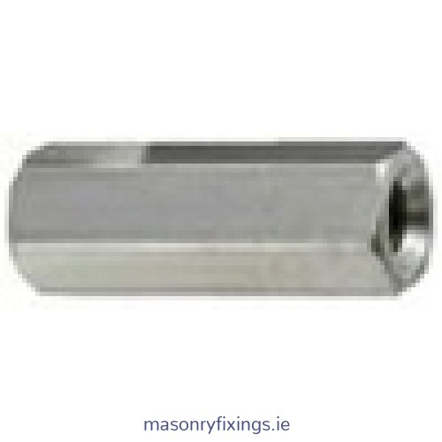 12mm x 50mm Zinc Rod Connector Zinc Plated  BOX 25